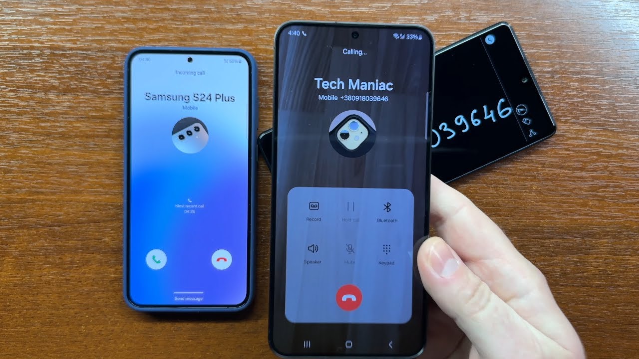 Samsung S24+, S23+, LG Stylo 6, iPhone 15, 8+, S23U Scanned Drawn Numbers Outgoing & Incoming Call