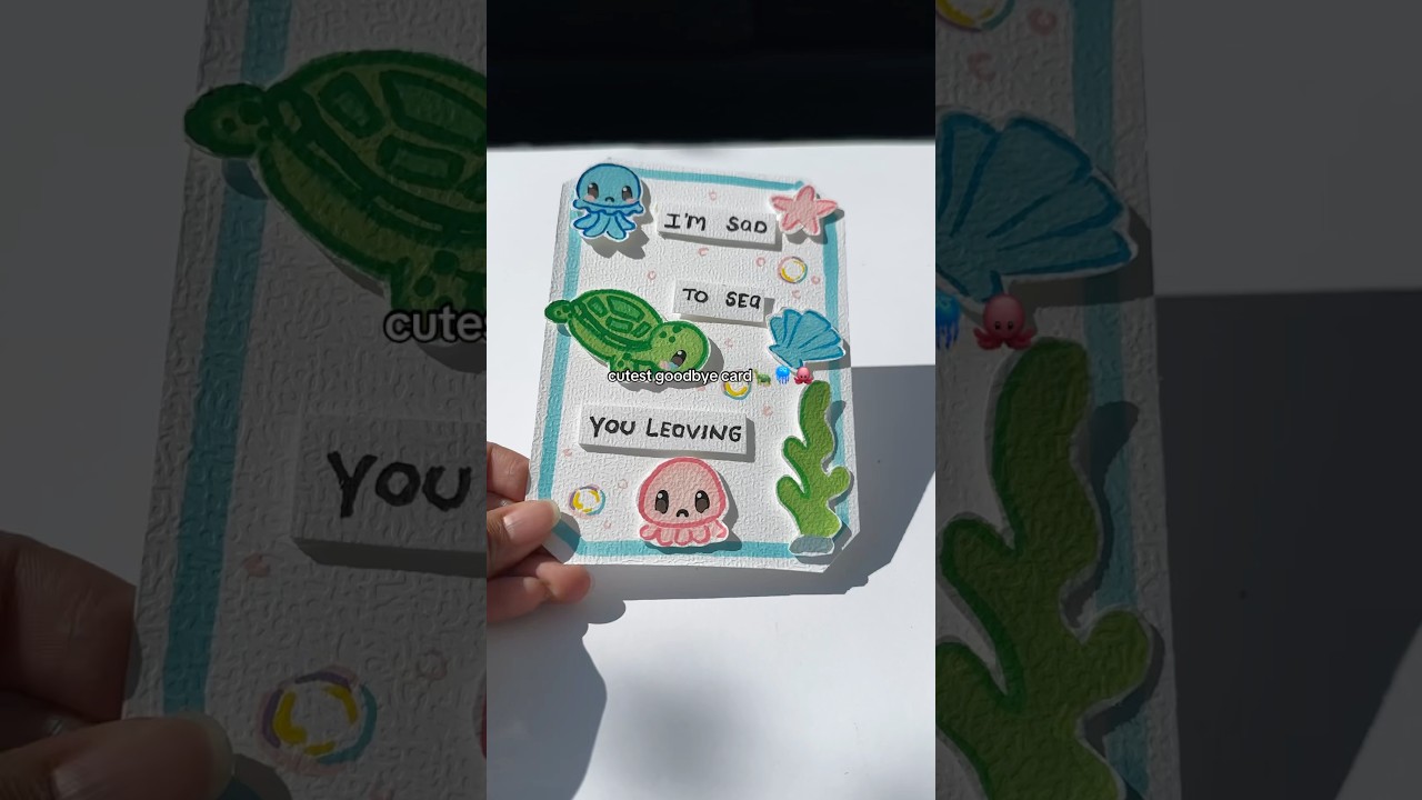 🥺🪼diy GIFT idea #diy #diycard #giftidea #cardcreations #goodbye #jellyfish #cardtutorial #handmade