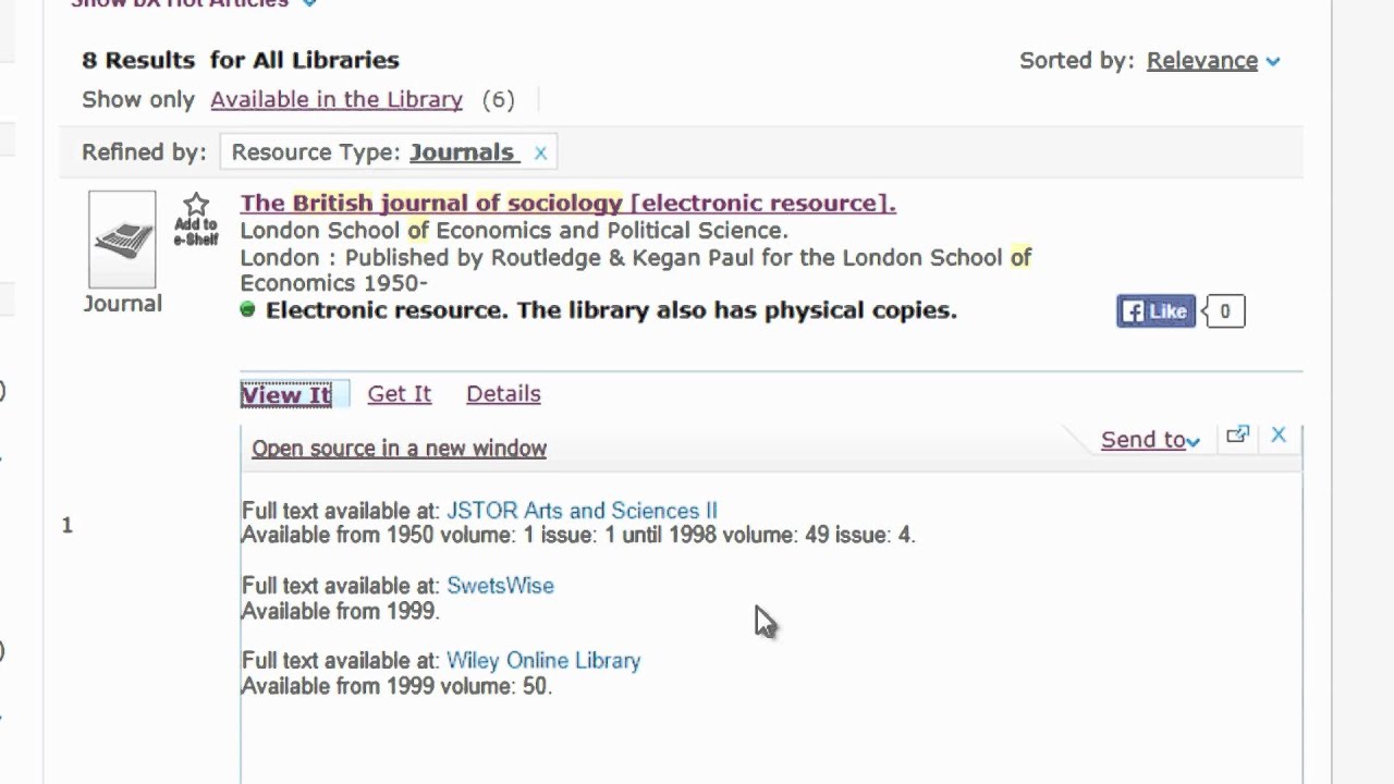 Accessing E Journals