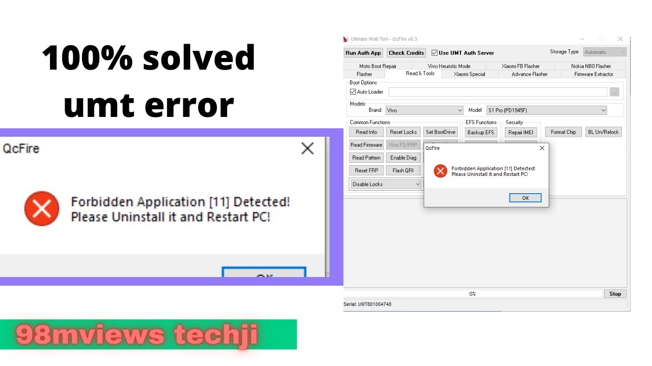 forbidden application 11 detected umt 100% solved with 3 method