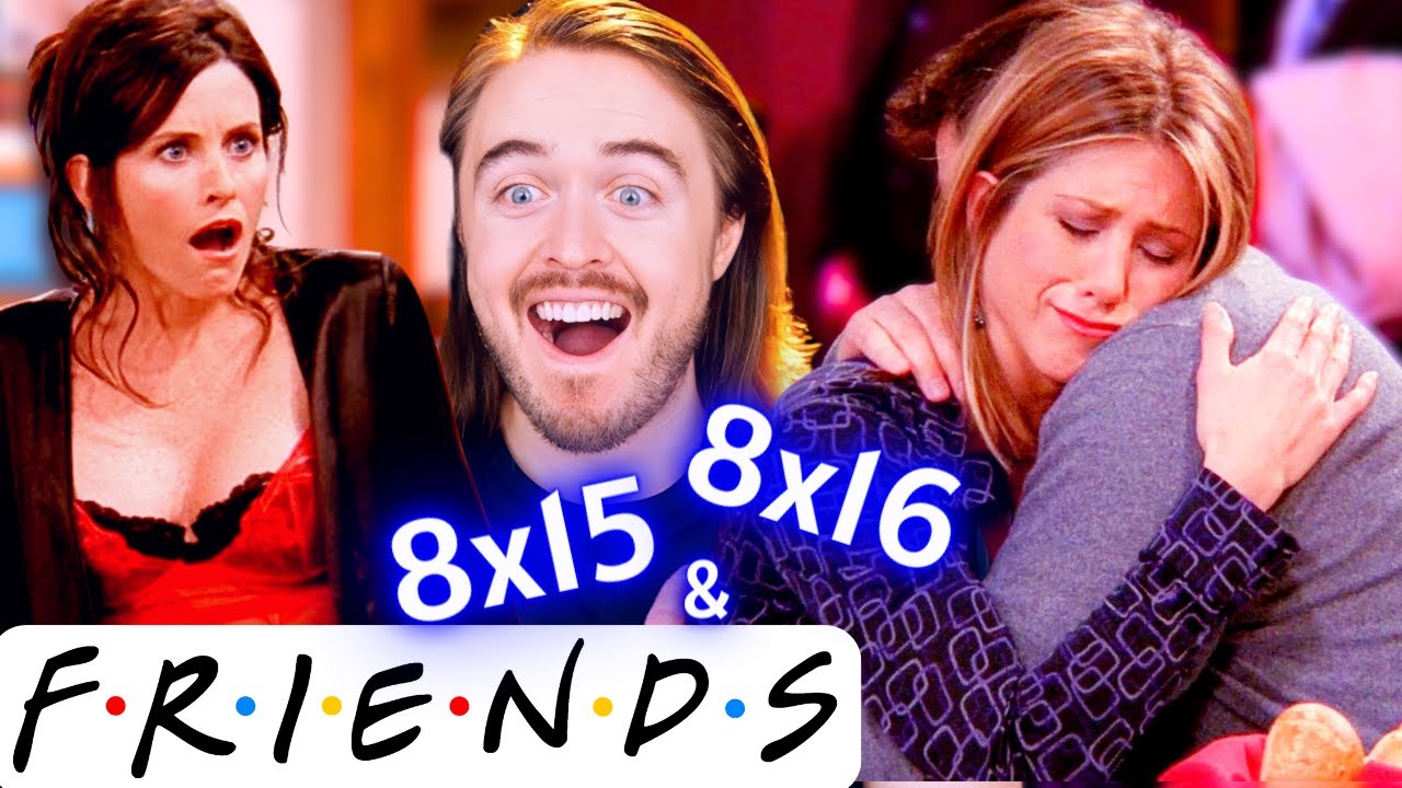 **ЗАПИСЬ С РОДАМИ?!** Друзья, 8 сезон, 15 и 16 серии. Реакция: СМОТРЮ ВПЕРВЫЕ