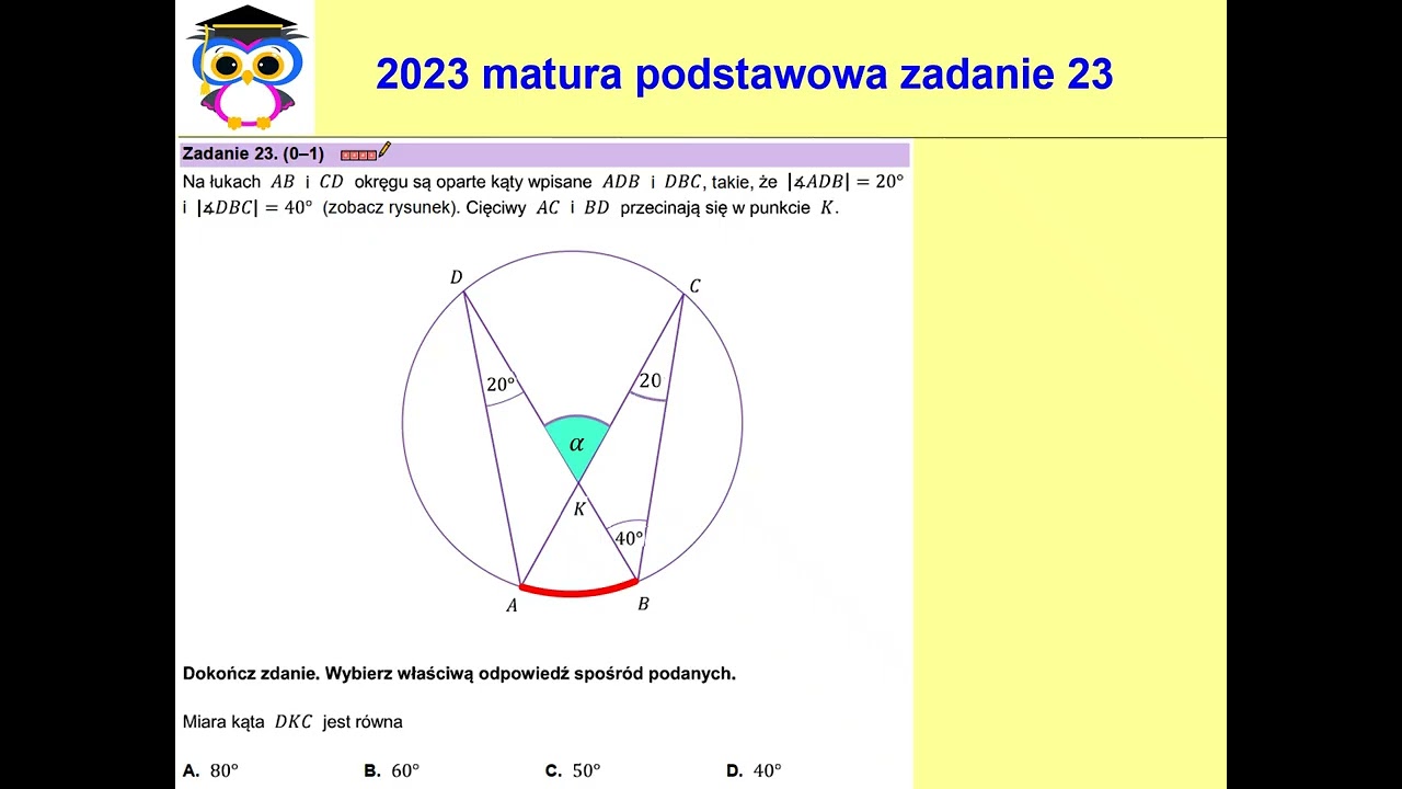 23 PP 2023 Matura matematyka poziom podstawowy, termin dodatkowy, czerwiec, zadanie 23