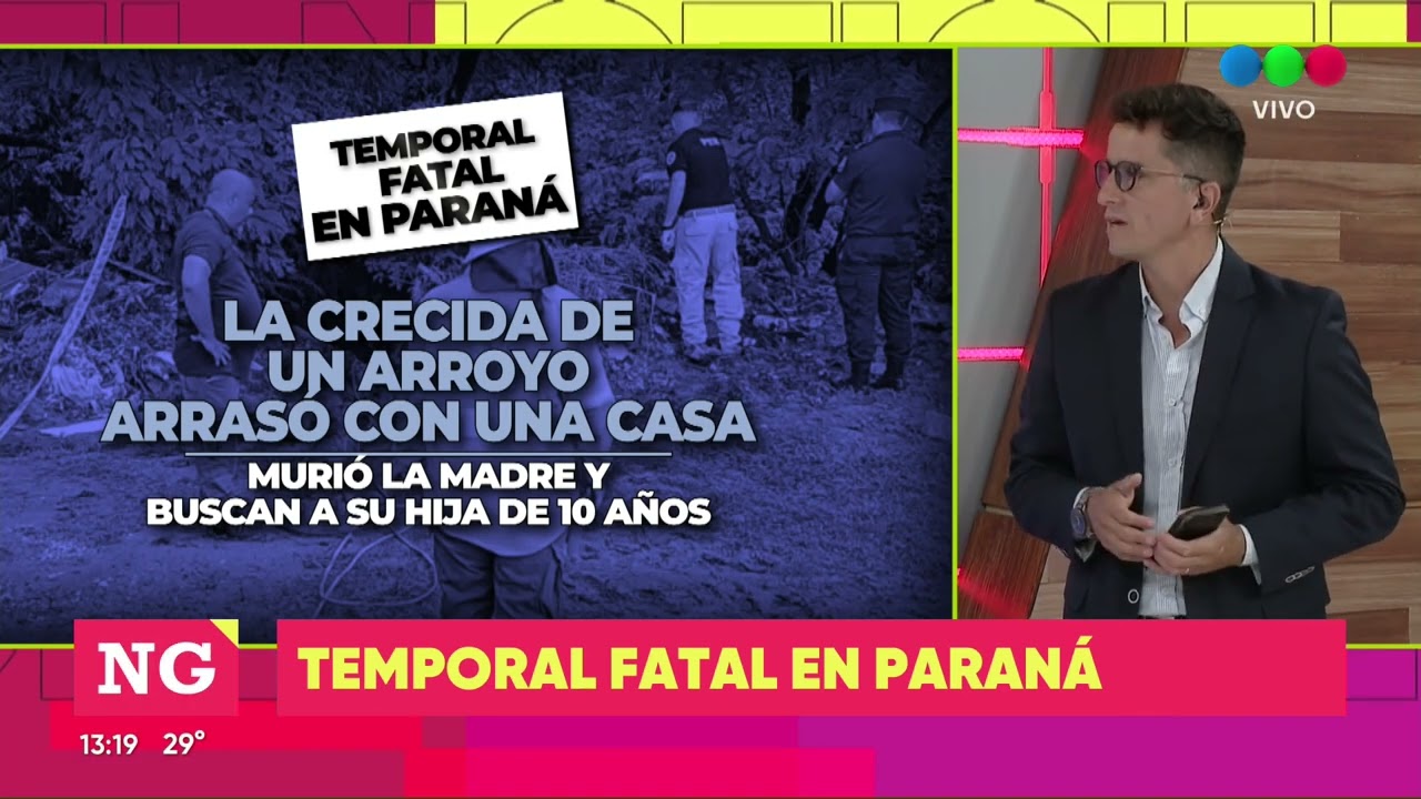 Paraná: la crecida de un arroyo arrasó con una casa