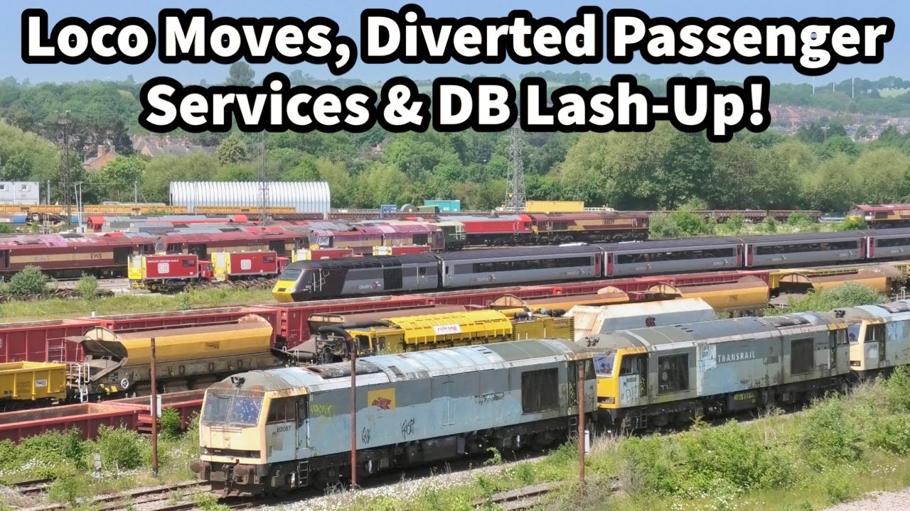 Toton TMD & Yard - DIVERTED Passenger Services, LOCO Moves & DB Lash-Up 10/06/23