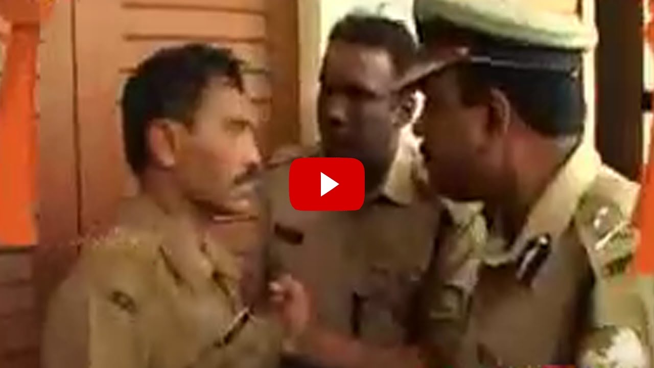 TP Senkumar against Police man at MG College