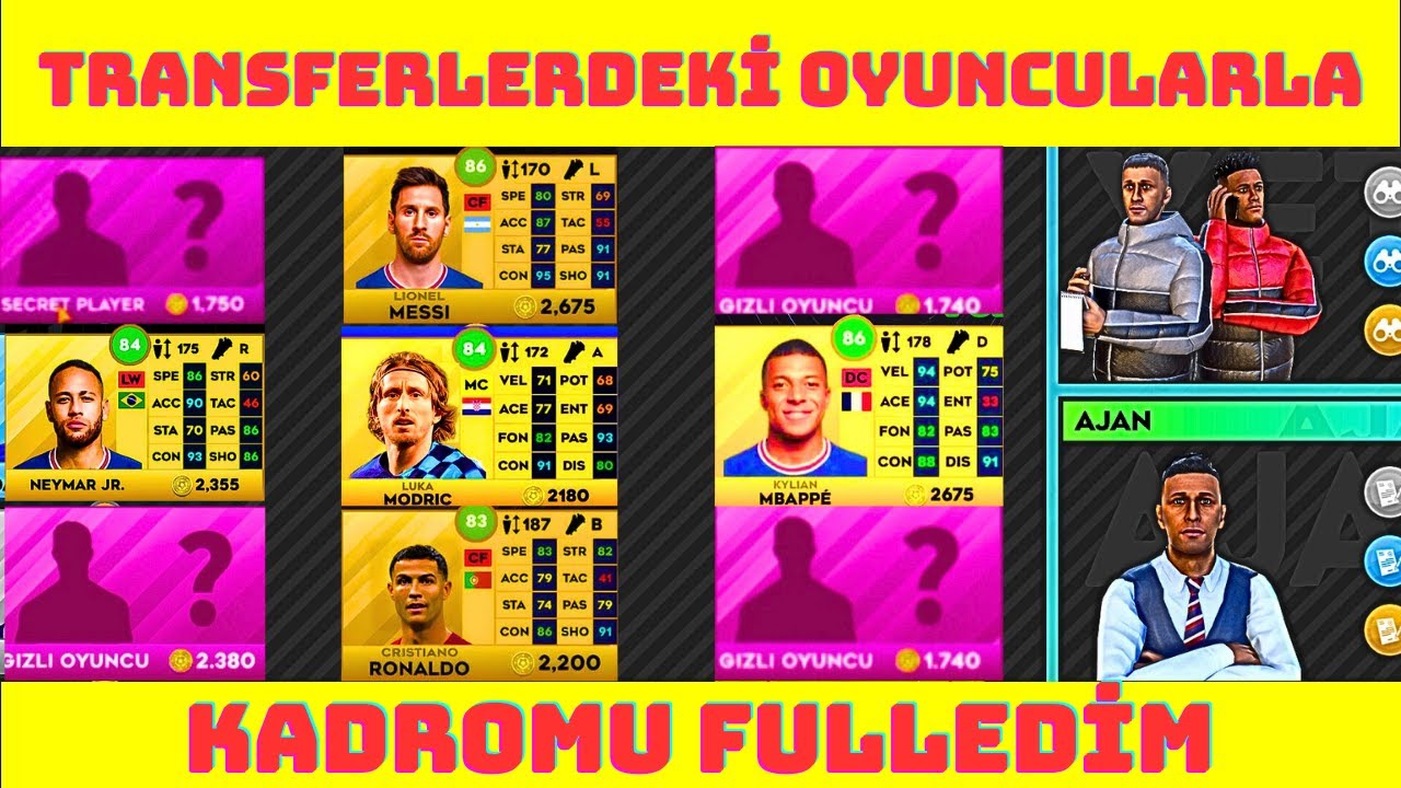 DLS 23 - Transferlere Gelen Tüm Oyuncuları Alıp Kadroyu Full Efsanevi Yapmak - Dream League Soccer