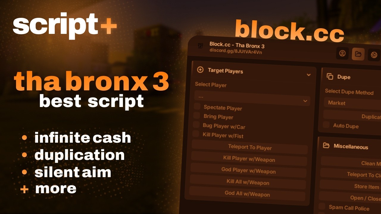 (DUPE) BEST THA BRONX 3 SCRIPT 2026 ✨| DUPE, Autofarm, silent aim, + MORE!