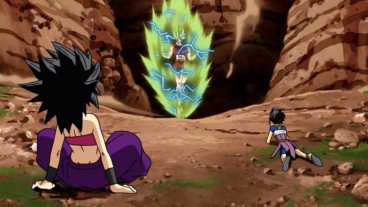 Kale Goes Legendary Super Saiyan For The First Time Kale vs Cabba And Caulifla Dragon Ball Super Eng