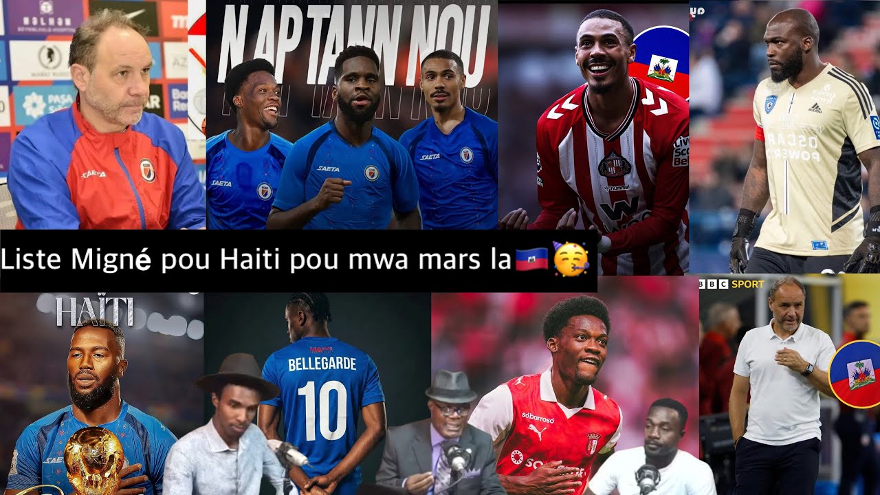 Antrenè Haiti a Migné anonse lis jwè pou match amikal yo madi pwochen, Nouvo jwè kap vini yo…