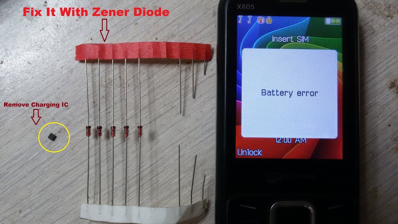 China Battery Error | Cahrging error | Fake Charging Problem Solution Here With Using Zener Diode