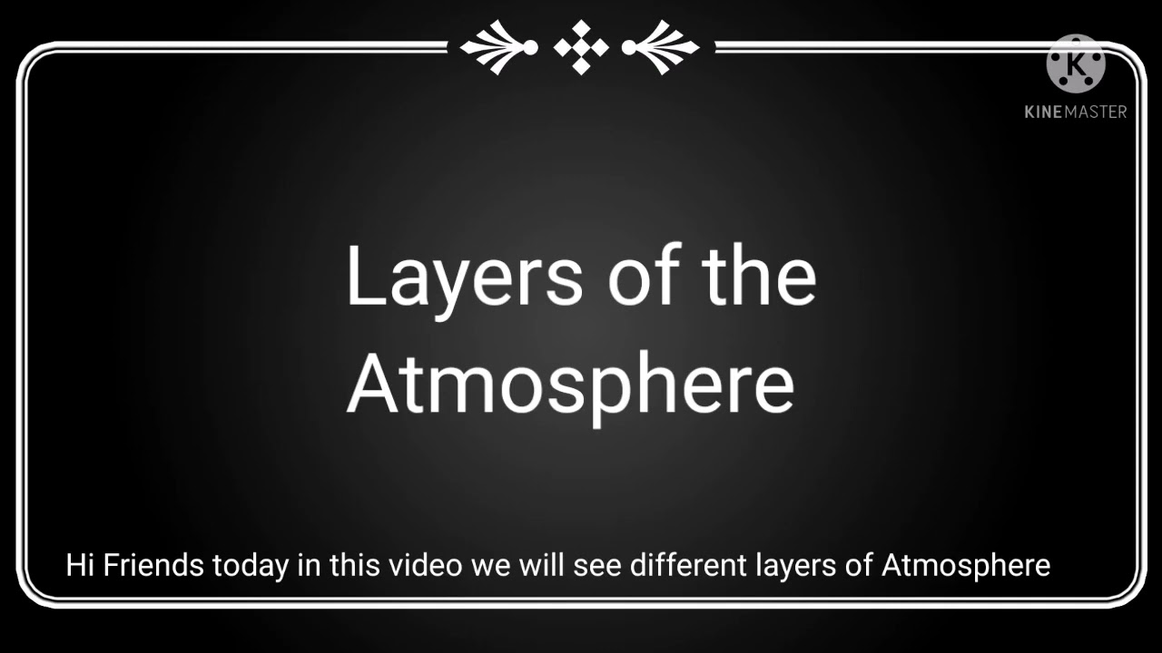 Different layers of the Atmosphere