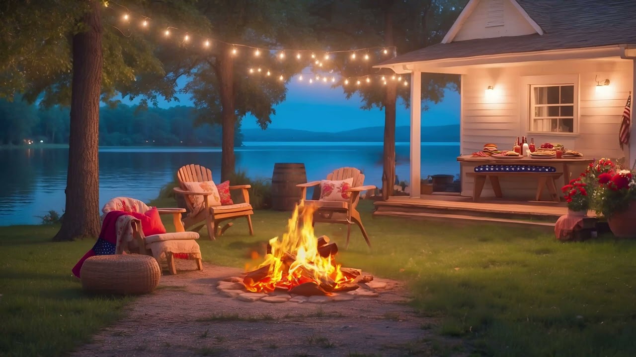 Labor Day Ambiance 🔥🇺🇸 Labor Day at the Lake House