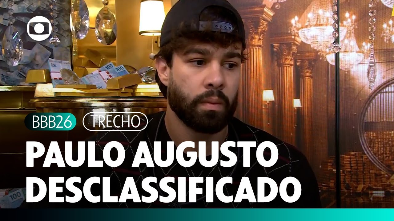 Paulo Augusto &eacute; DESCLASSIFICADO do BBB 26 ap&oacute;s descumprir regra e puxar Jonas! | BBB 26 | TV Globo