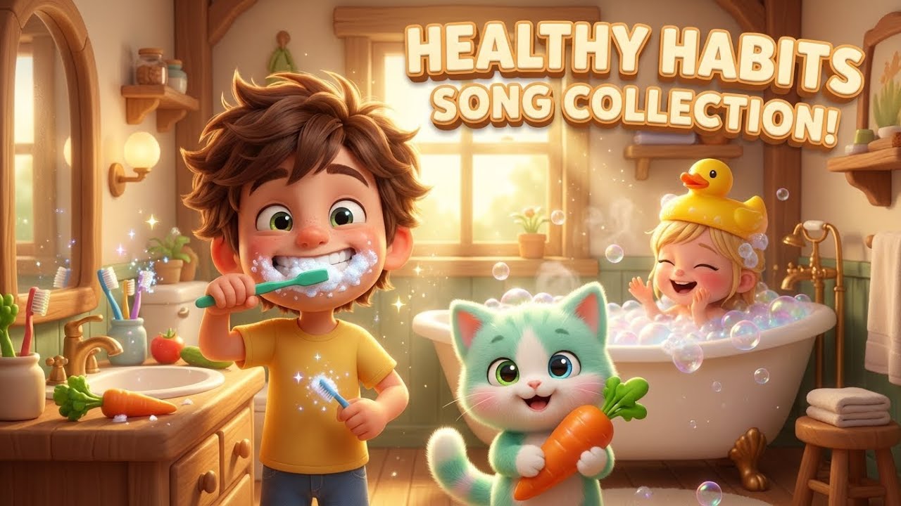 Good Habits Song Collection | Brushing Teeth, Washing Up, Cleaning&Healthy Eating | Nursery Rhymes