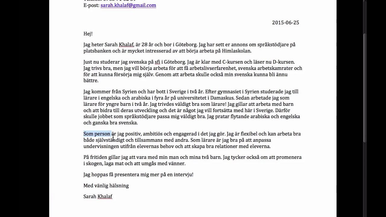 Personligt brev