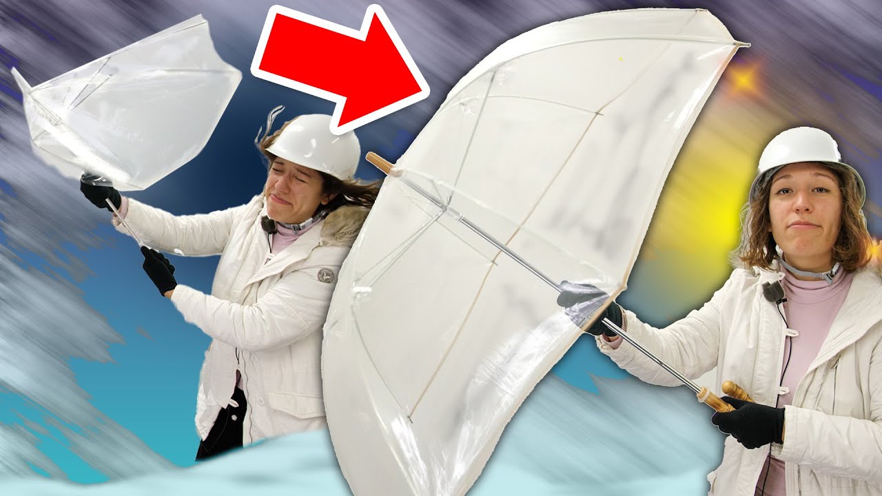 The Indestructible Plastic Umbrella. Even typhoons can not beat it!