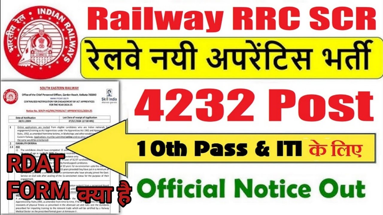 scr railway apprentice online form|scr apprenticeship 2024|rrc scr apprentice recruitment 2024|