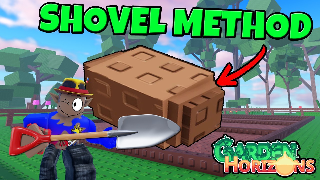 Способ использования картофельной лопаты в Garden Horizons! Roblox