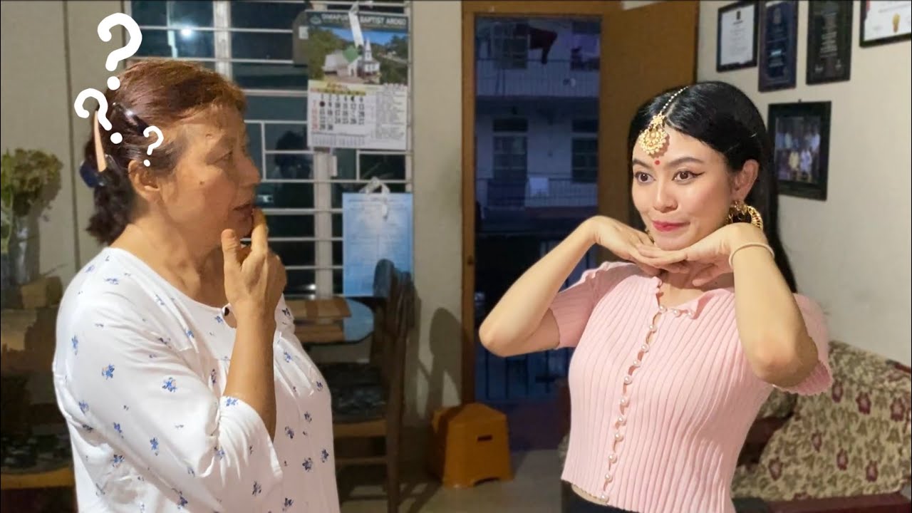 Surprised @Eva and her mom with full Indian makeup😅🇮🇳🇹🇭