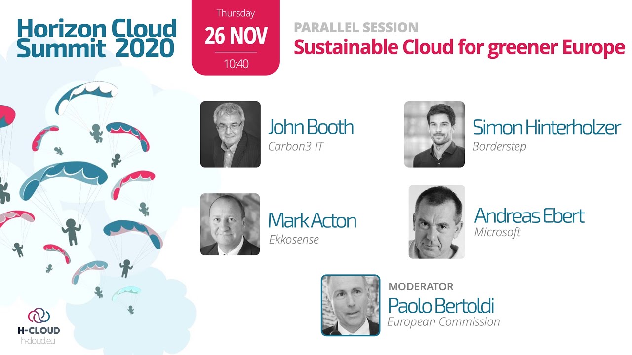 Parallel Session: Sustainable Cloud for greener Europe