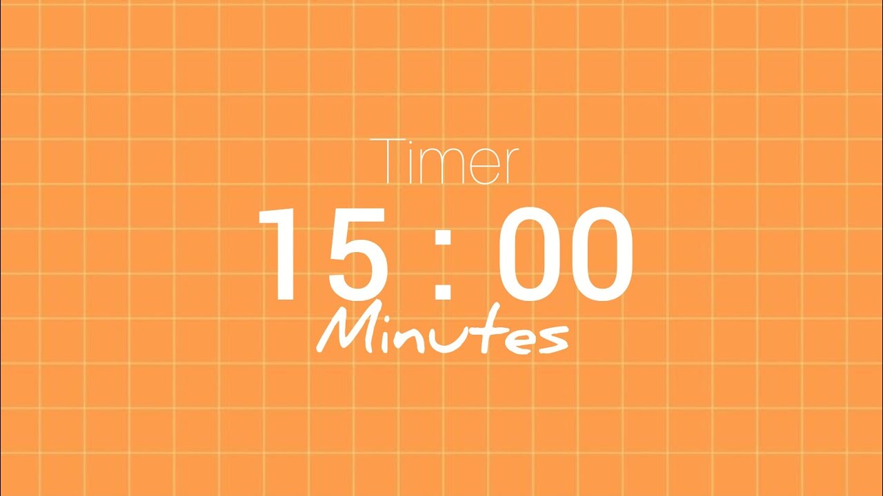 🍊Silent Stopwatch/Timer 15 minutes⌛ | Total Focus | Distraction-Free | Aesthetic🍊