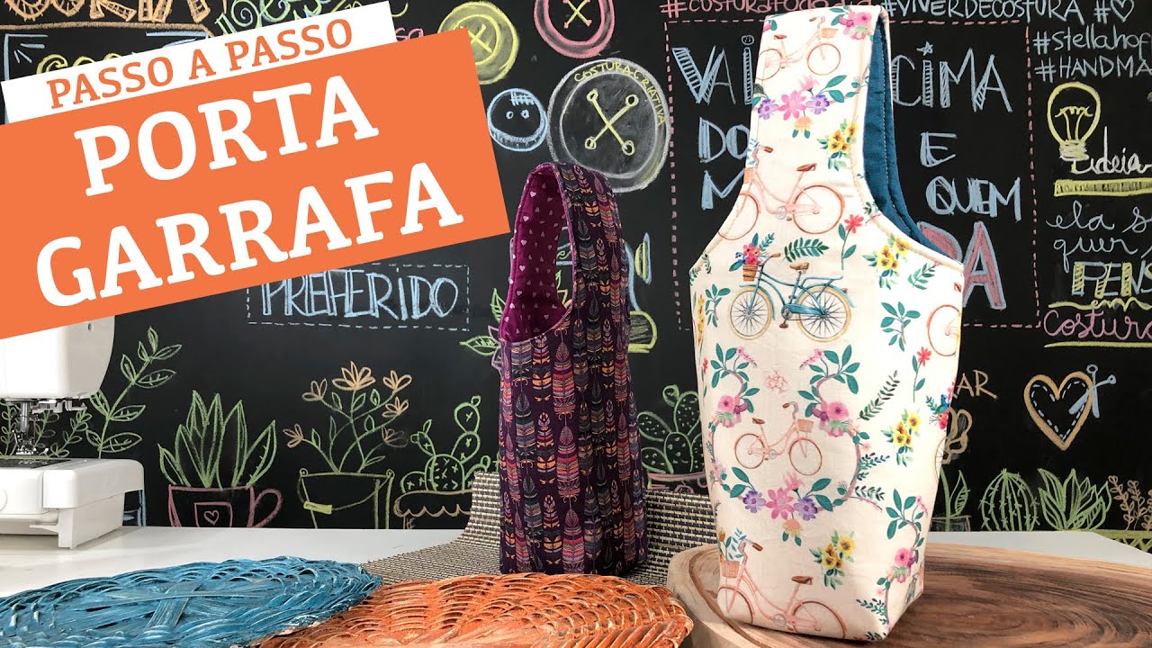 Como fazer Porta Garrafa de tecido