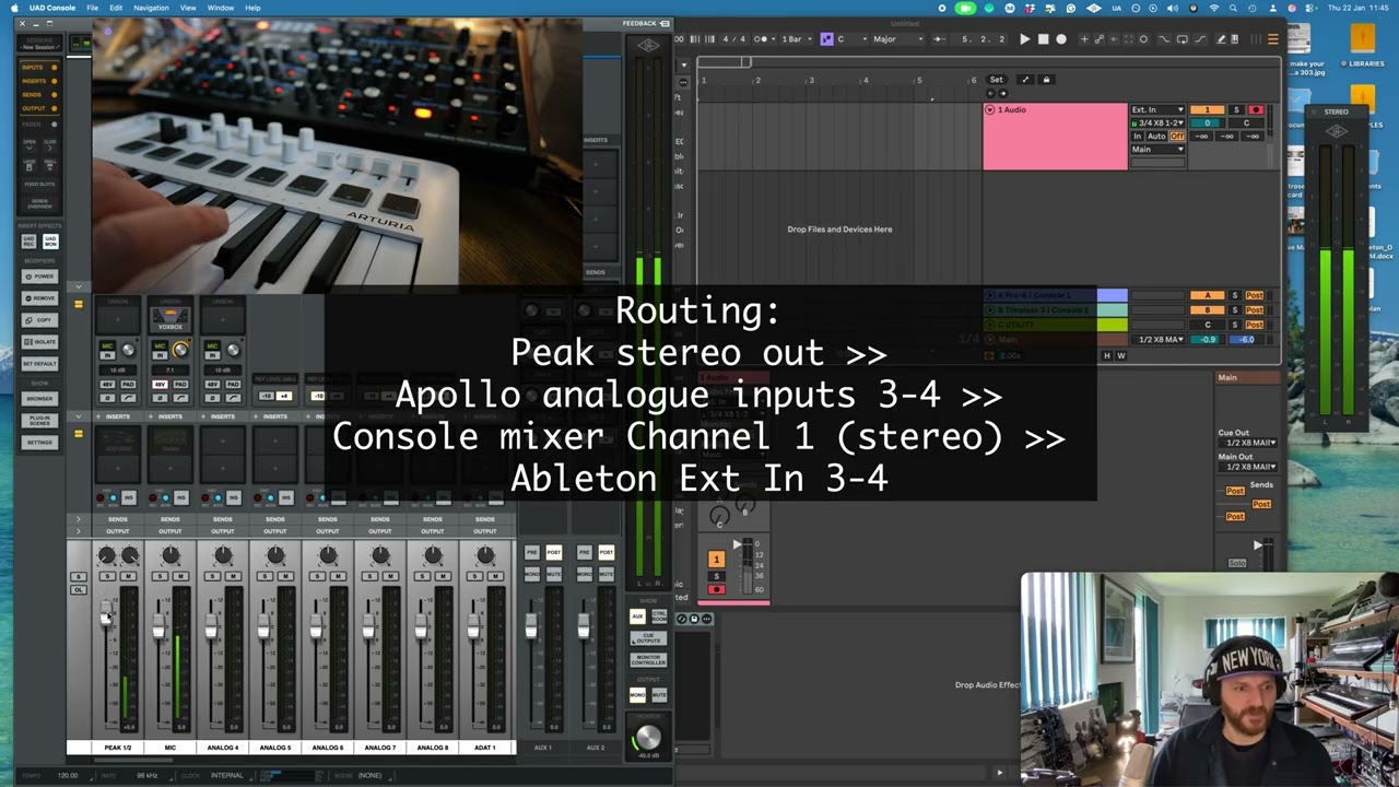 Apollo Console + Ableton Live: Recording synths, zero latency monitoring & tracking with UAD plugins