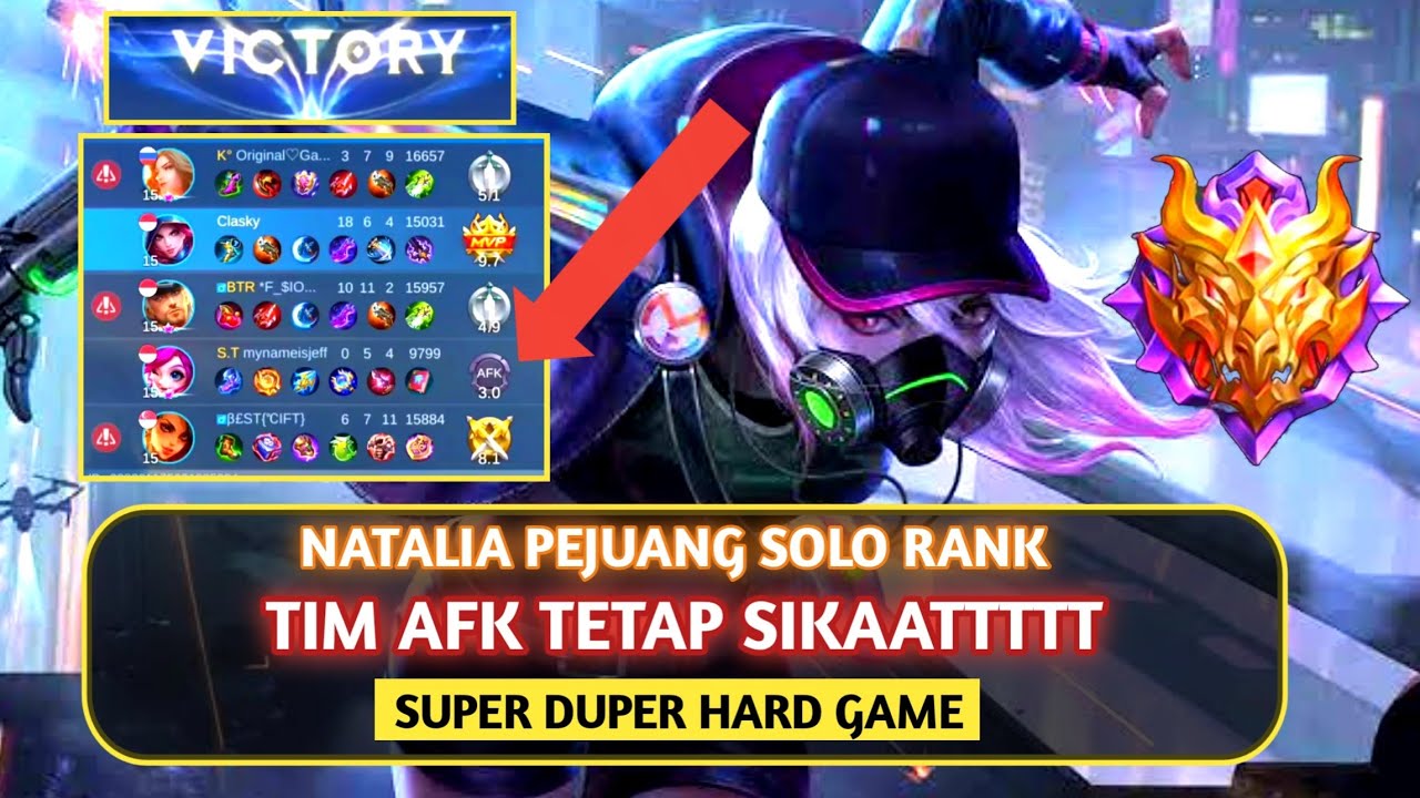 Perjuangan Natalia Solo Gendong Tim Afk Super Super Hard Game.