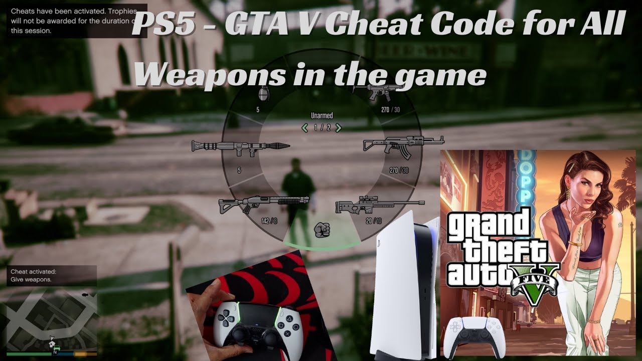 PS5 - GTA V Cheat Code for All Weapons -  &ldquo;no jailbreak&rdquo; or &ldquo;no mods