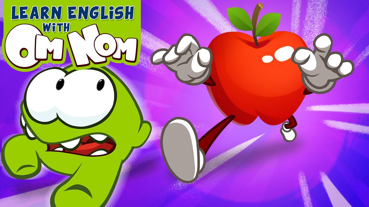 THE APPLE CHASE | Learning Cartoons For Children | Learn English With Om Nom