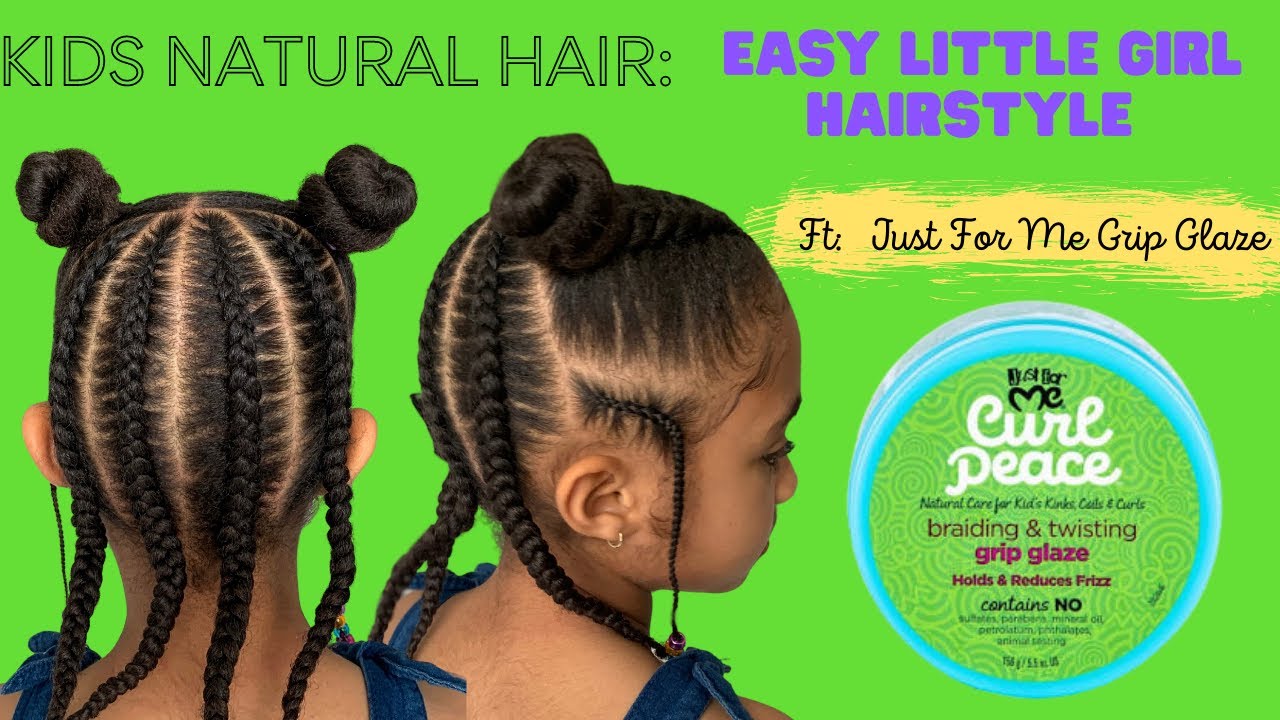 Easy Little Girl Hairstyles | Ft. Just For Me Grip Glaze