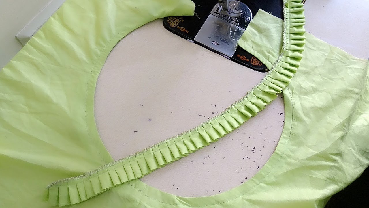 Boat Neck Design with Frill || Frill Neck Design making || Latest Neck Design with Lace