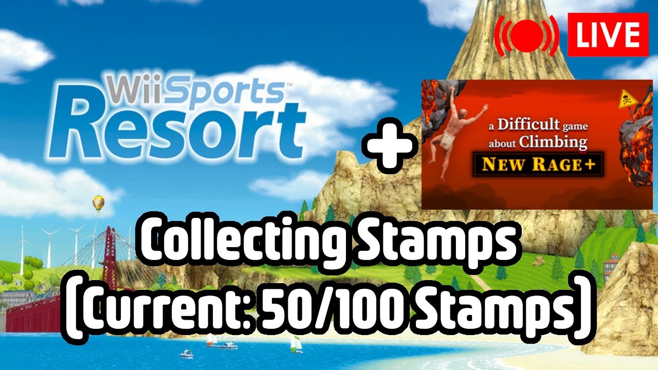 LIVE | Collecting ALL stamps in Wii Sports Resort (Current: 50/100), then climbing