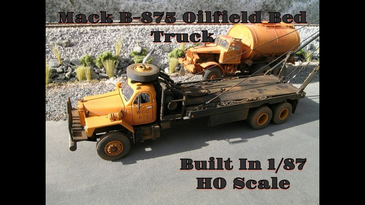 Mack B-875 Oilfield Bed Truck Built in 1/87 HO Scale