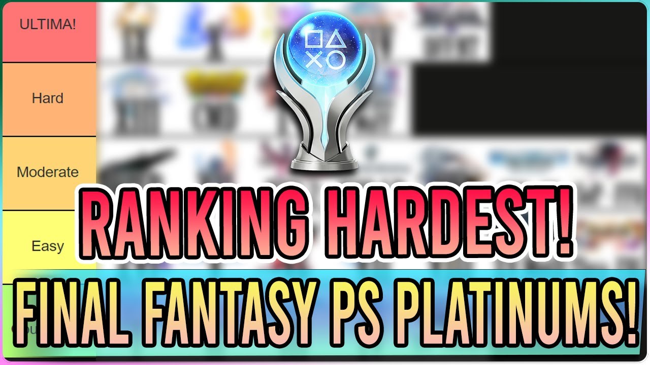 Список уровней сложности ВСЕХ платиновых трофеев в ИСТОРИИ Final Fantasy!