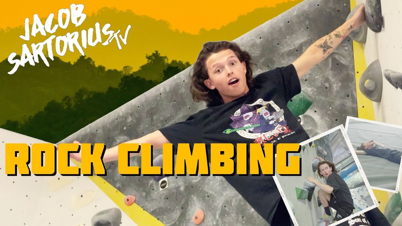 JACOB SARTORIUS TRIES ROCK CLIMBING!
