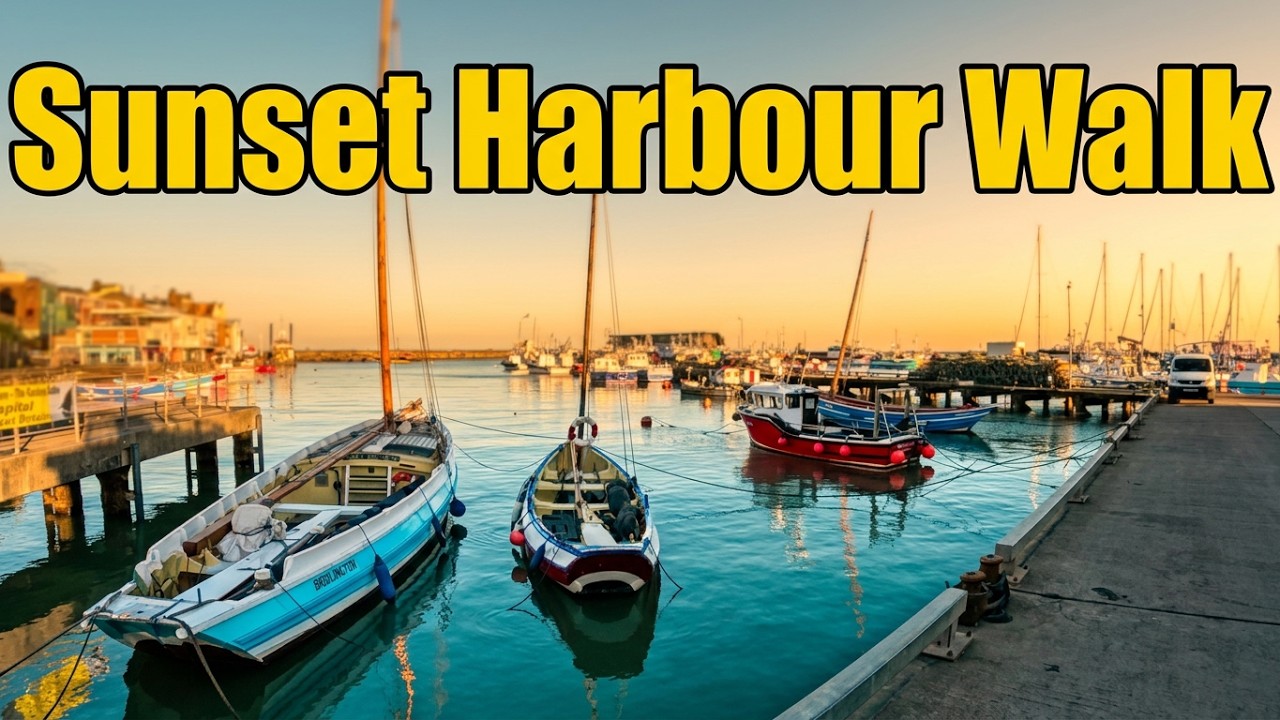 BRIDLINGTON HARBOUR Sunset Walk | First Evening of our East Yorkshire Short Break!