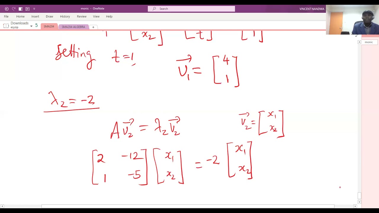 Diagonalization of a square matrix example
