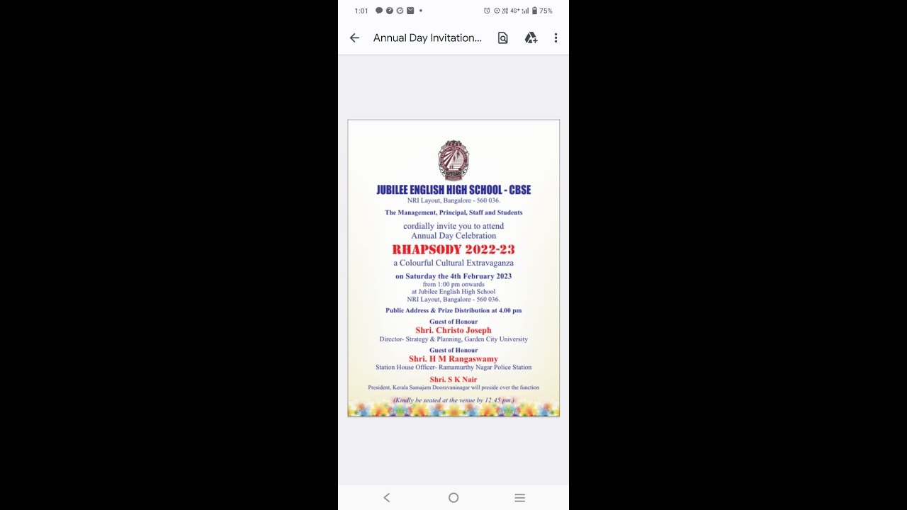 LIVE JUBILEE ENGLISH HIGH SCHOOL ANNUAL DAY CELEBRATION ON 4.2.2023 TIME : 1 PM