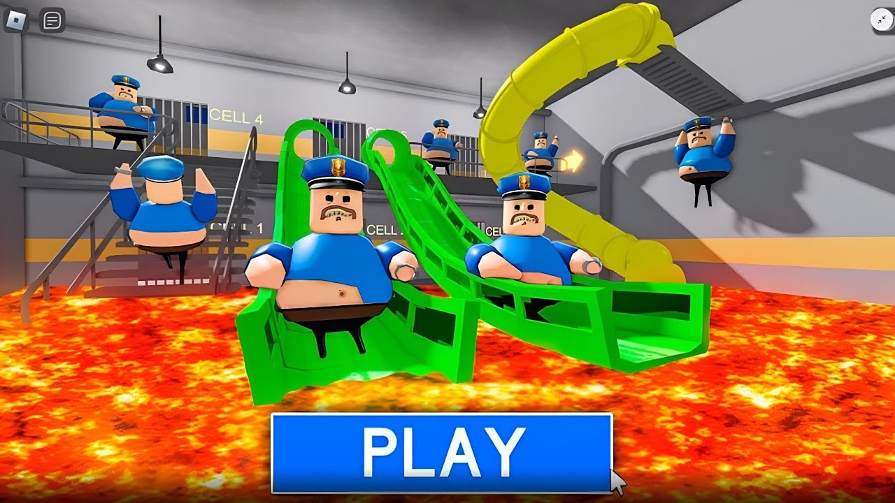 LAVA SLIDE PRISON RUN! (OBBY) ROBLOX