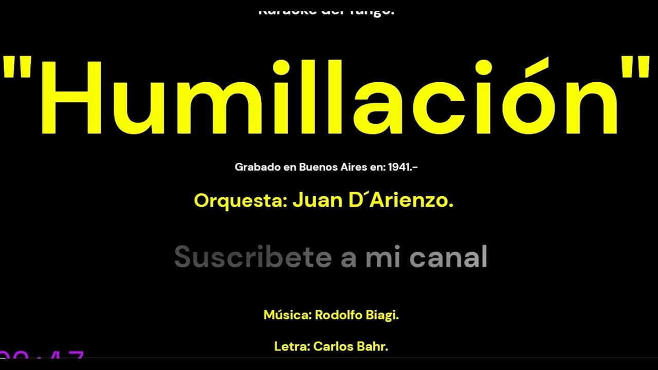 Karaoke del Tango:  