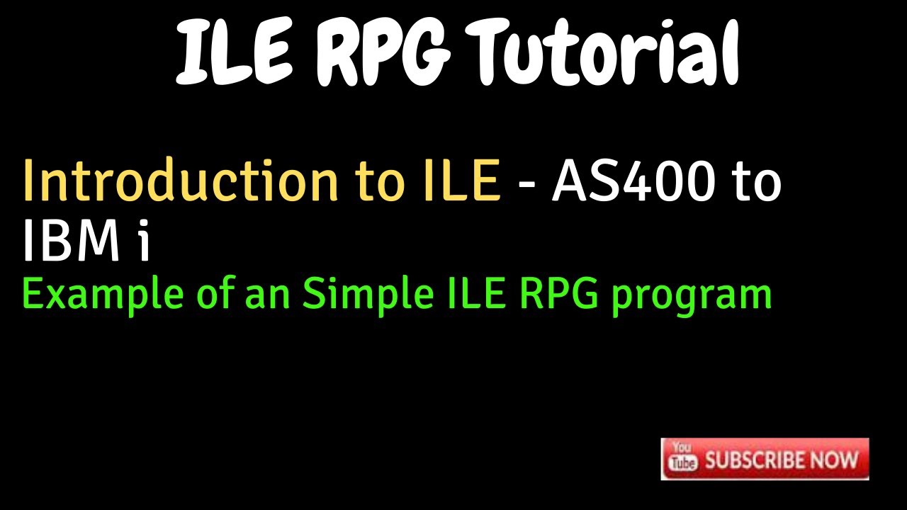 IBM i,AS400 Tutorial,iSeries-ILE concepts in AS400- Introduction to ILE RPG & example of ILE program