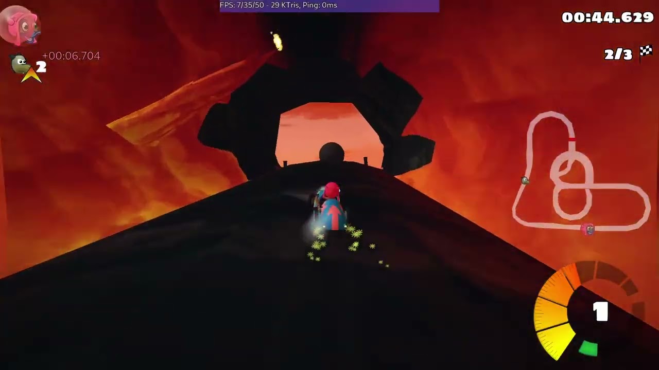 SuperTuxKart - Destroying Nolok in story mode, but with 2.x dev