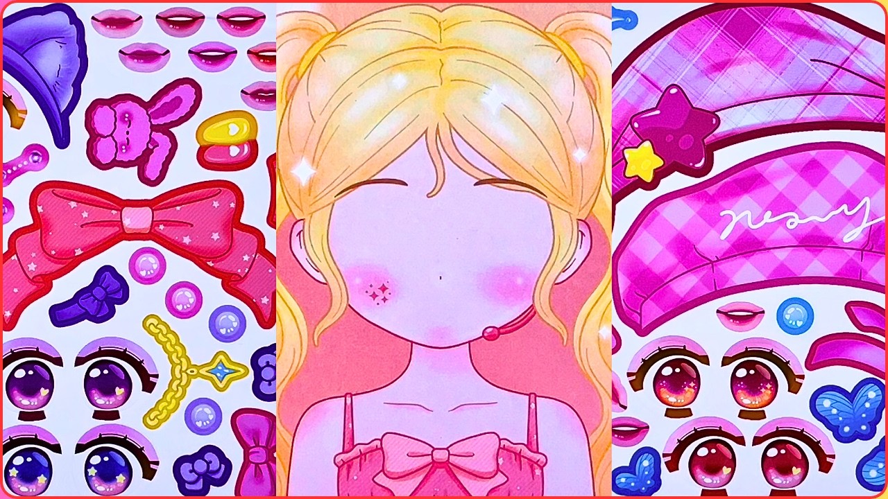 💖Princess Kawaii Sticker Doll✨| Magical Makeover Reveal