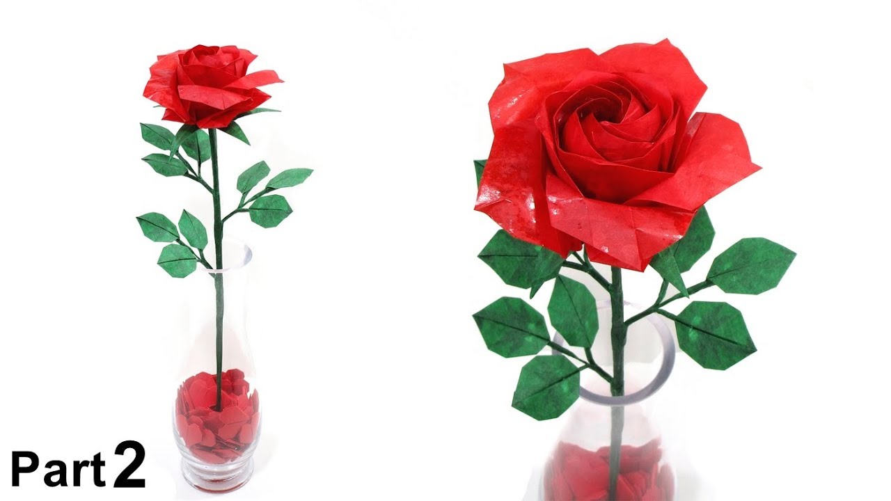 Origami Pentagon Rose (Naomiki Sato) part 2 Valentine's Day