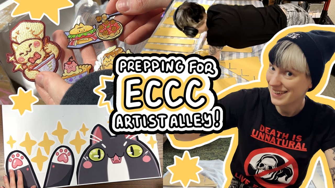 STUDIO VLOG ✦ diy prep for artist alley | freelance illustrator | small business