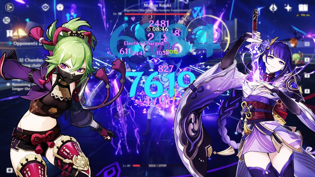 Kuki Shinobu, Childe , Raiden , Fischl Very Satisfying Team !!!