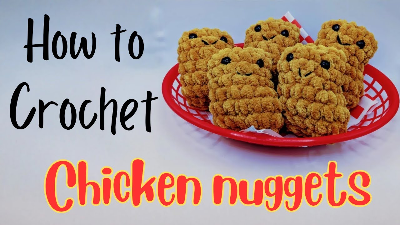 Crochet Chicken Nugget Tutorial ~ How to Crochet a Chicken Nugget ~ Easy and Fast Cute Amigurumi