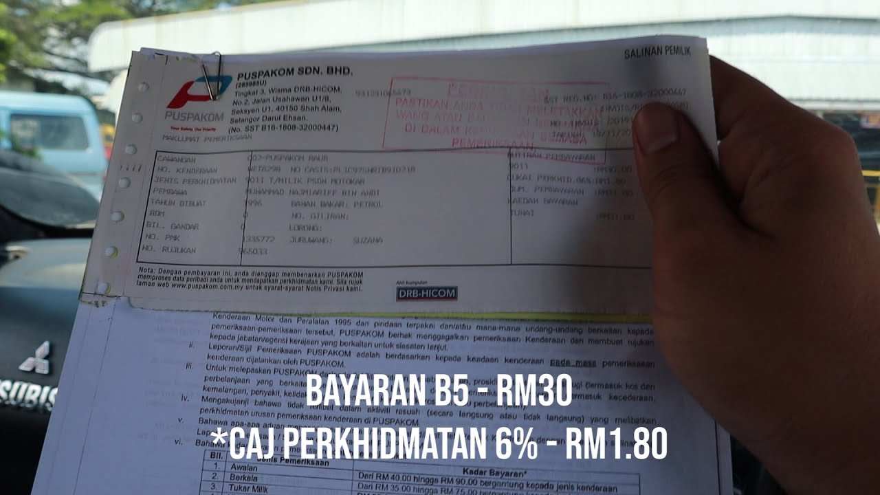 Panduan Masuk PUSPAKOM B5 | Wira GSR