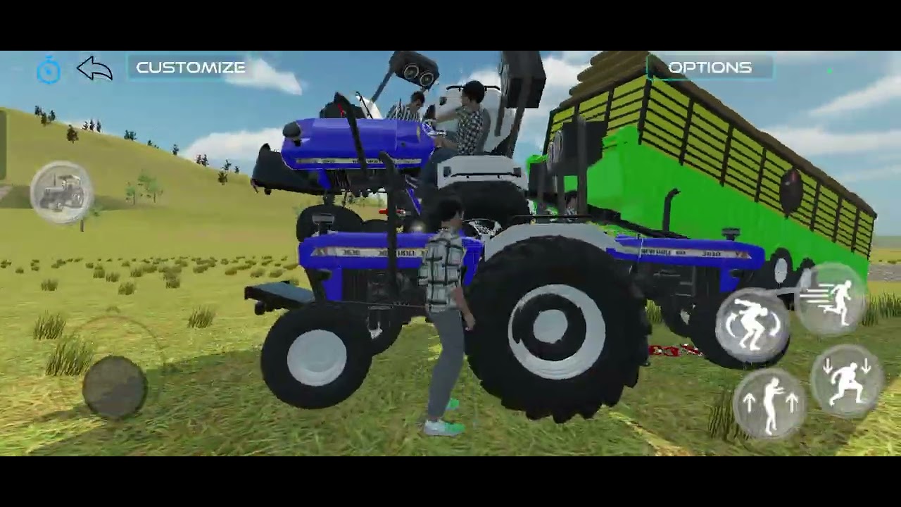  tractor or big trolley 🛤️track par fasi 